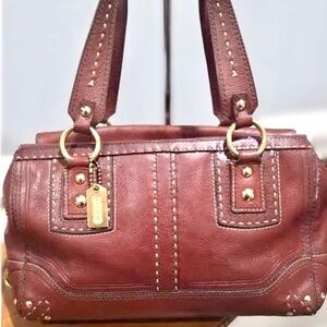 Coach Limited Edition Vintage Large Leather CarryAll Bag #10555 Hamptons Andrea